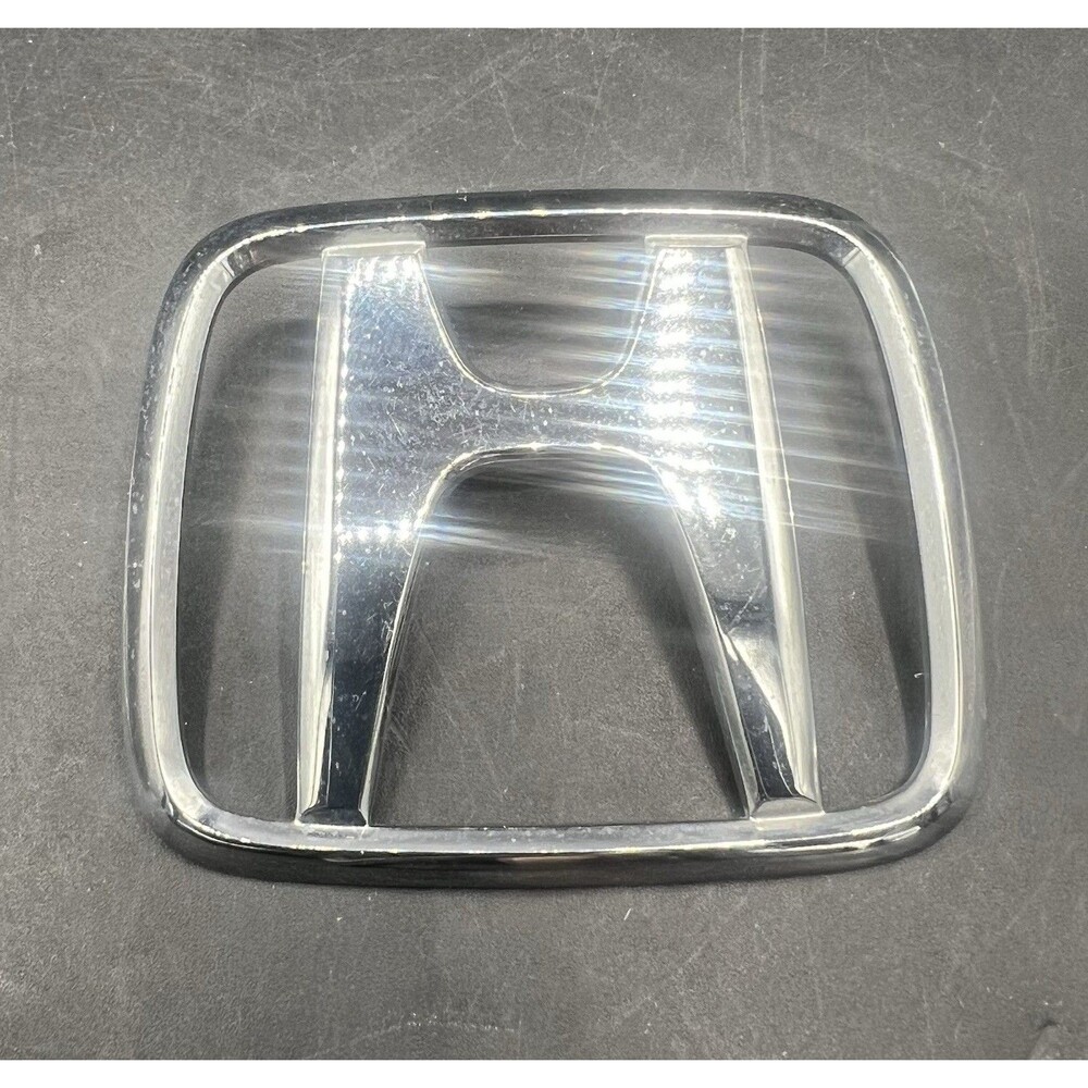 OEM Honda Civic Del Sol Rear H Emblem Badge Chrome 75701-SR4 Genuine